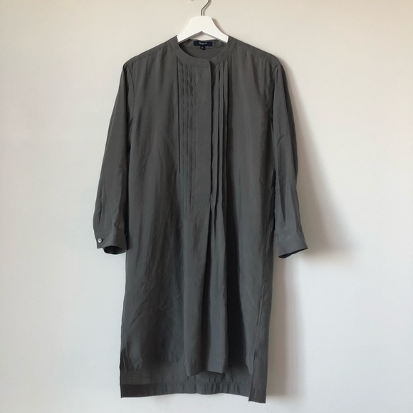 Madewell | pleated grey tunic dress - Picture 2 of 5